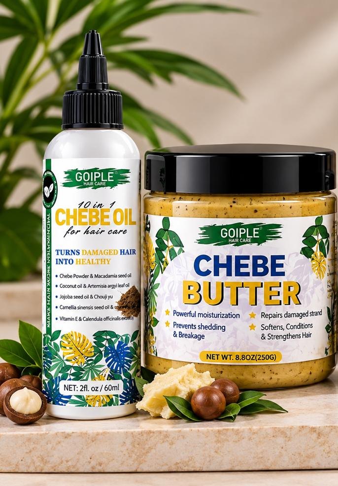 Goiple Chebe Oil 60ml and Chebe Butter 250g — one complete set for ₦35,000